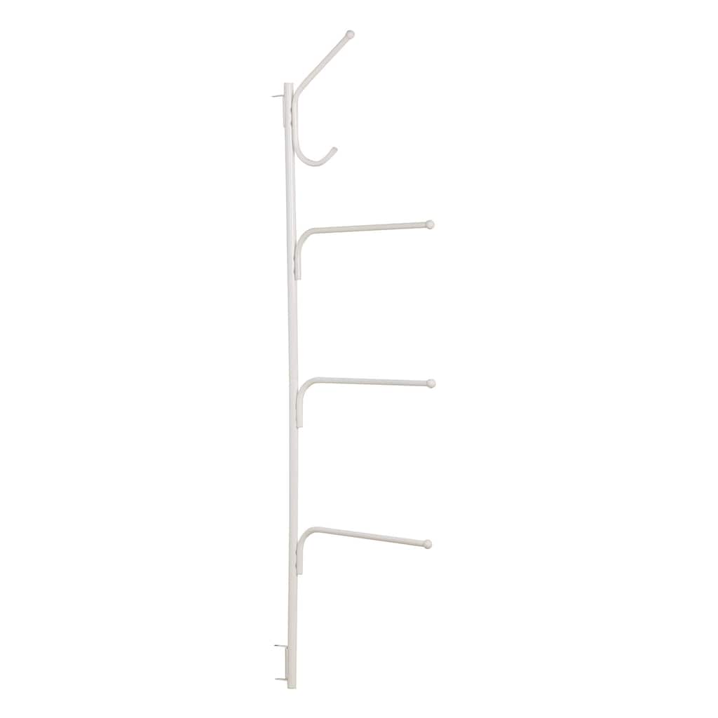 Household Essentials Towel Bars & Hook Valet 3-Towel Bars and Hook ALL-IN-ONE, White - 20.5'' x 70''