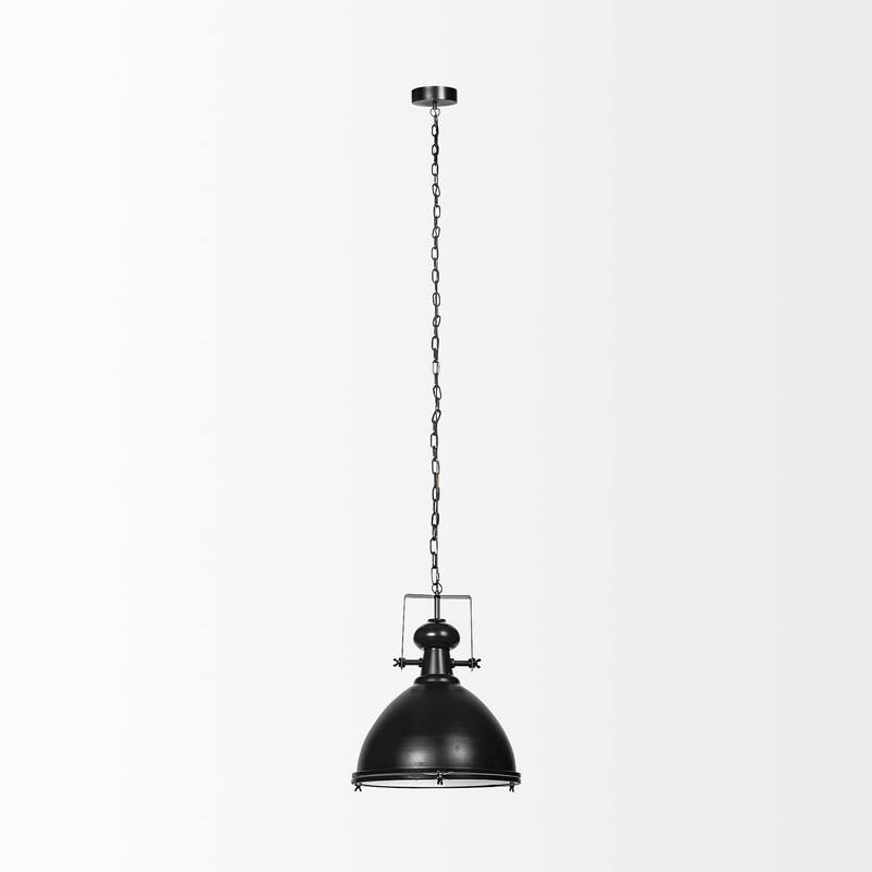 Industrial Metal Hanging Pendant Light - 17"W x 17"D x 20"H