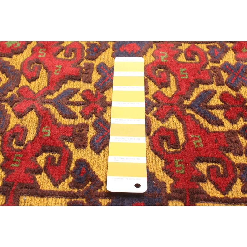 ECARPETGALLERY Hand-knotted Teimani Gold Wool Rug - 2'9 x 4'4