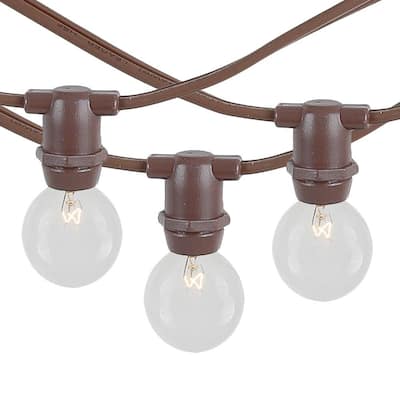 100 Foot G40 Heavy Duty Outdoor Patio Globe String Lights, 25 Clear Bulbs
