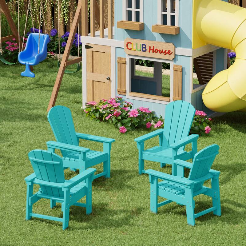 Laguna Kids Outdoor Poly Adirondack Chair (Set of 4)