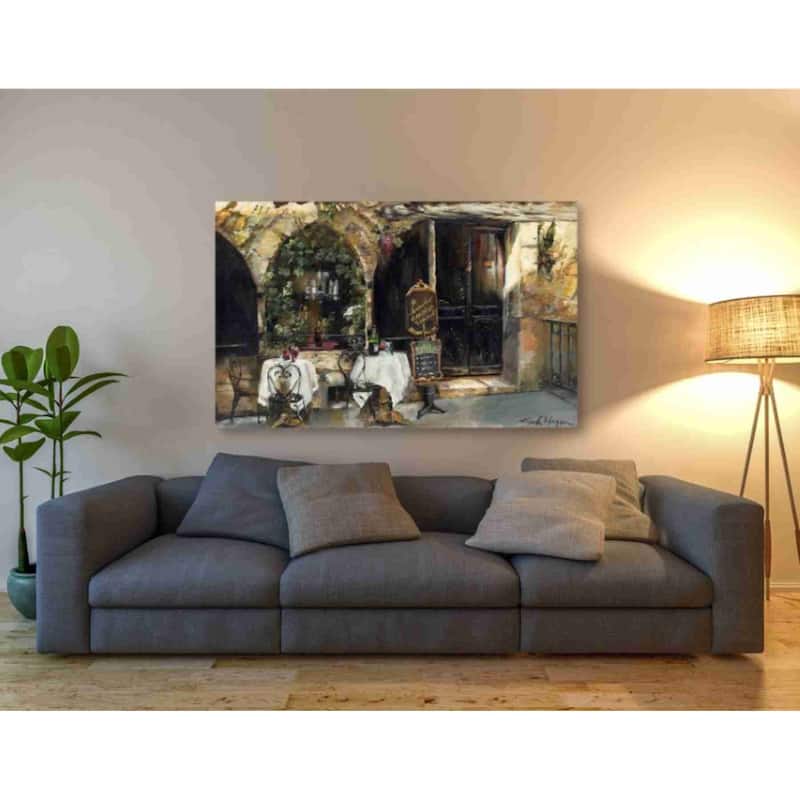 Epic Graffiti 'Meeting at the Cafe' by Marilyn Hageman, Canvas Wall Art