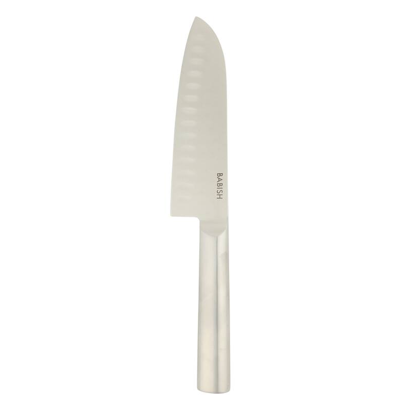 Babish High Carbon 1.4116 German Steel Full Tang 6.5-Inch Santoku Knife - for Chopping, Slicing, Dicing & Precision Prep