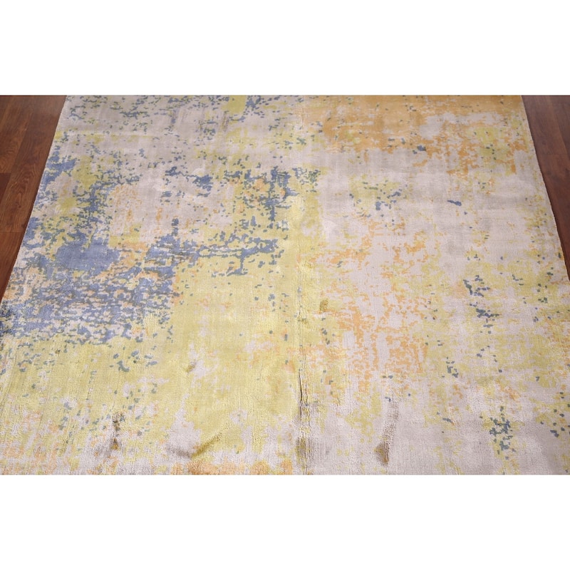 Contemporary Abstract Accent Rug Handmade Wool Carpet - 4'5" X 6'5"