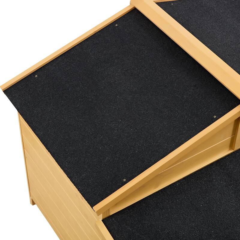 Pine Wood Dog House Waterproof Dog Cage Dog Kennel Raised Pet Kennel for Medium Dogs with Porch for Outdoor