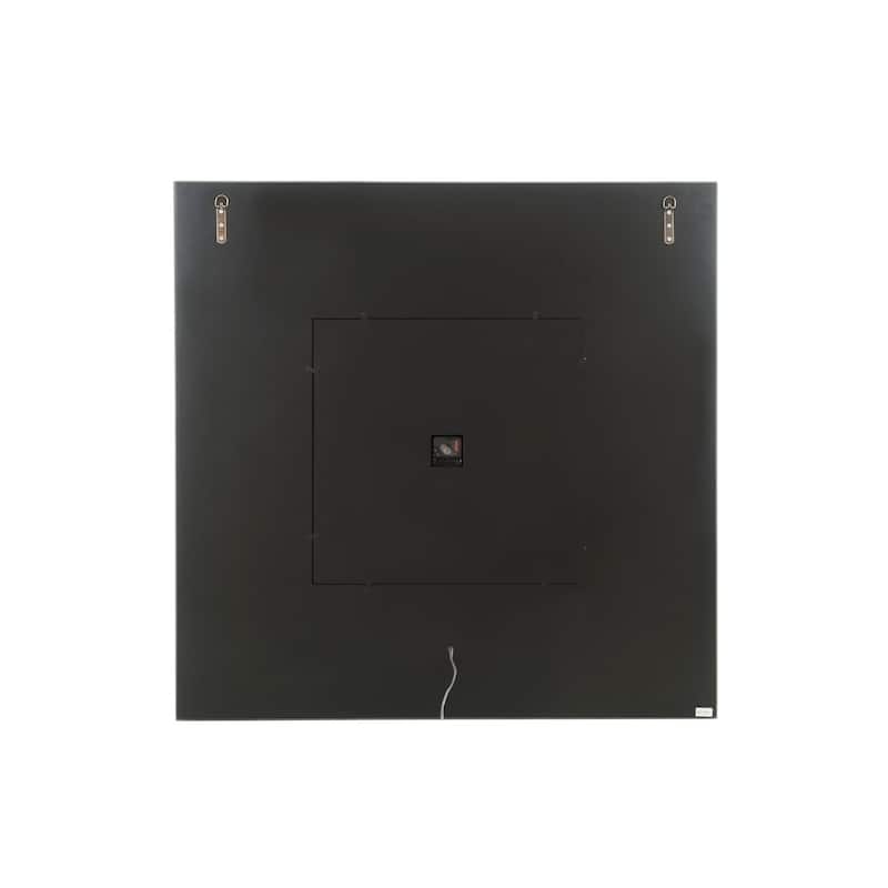 Analog Wall Clock with LED Light and Faux Gem Inlay, Silver