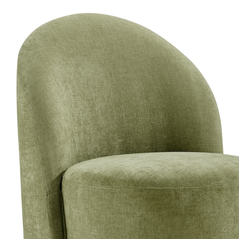 NPD Furniture Cabrina Chenille Dining Chair with Casters