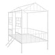 preview thumbnail 24 of 27, Metal House Bed Frame for Kids with Treehouse Design and Storage Space
