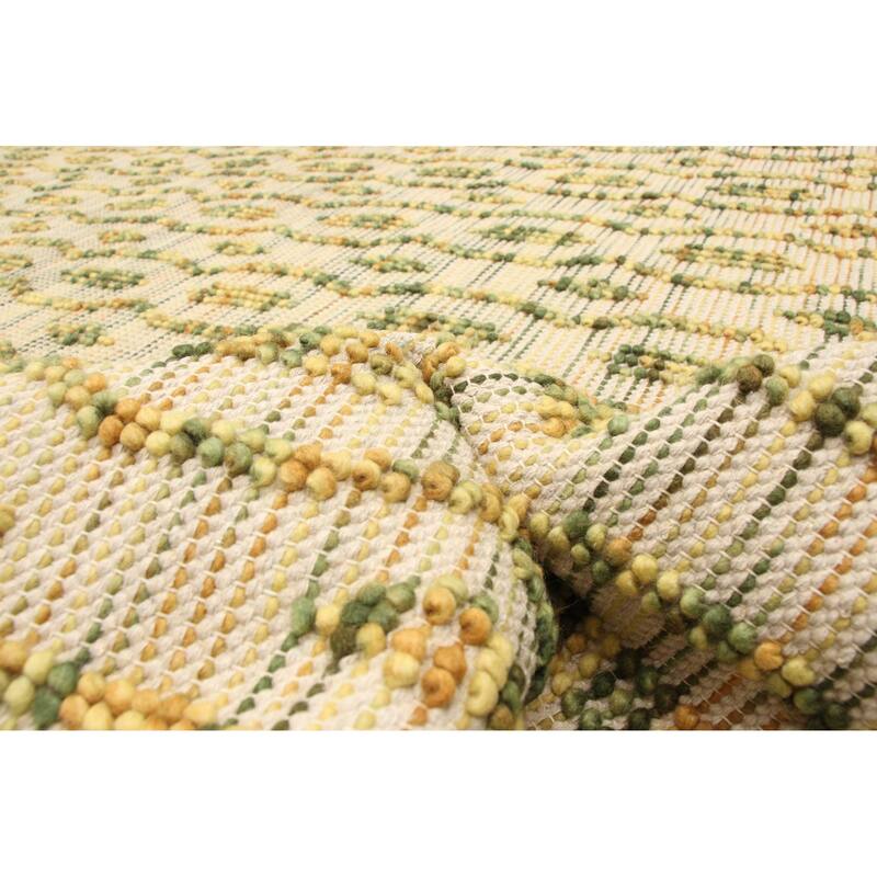 ECARPETGALLERY Braid weave Sienna Beige, Tan Wool Rug - 5'0 x 8'0