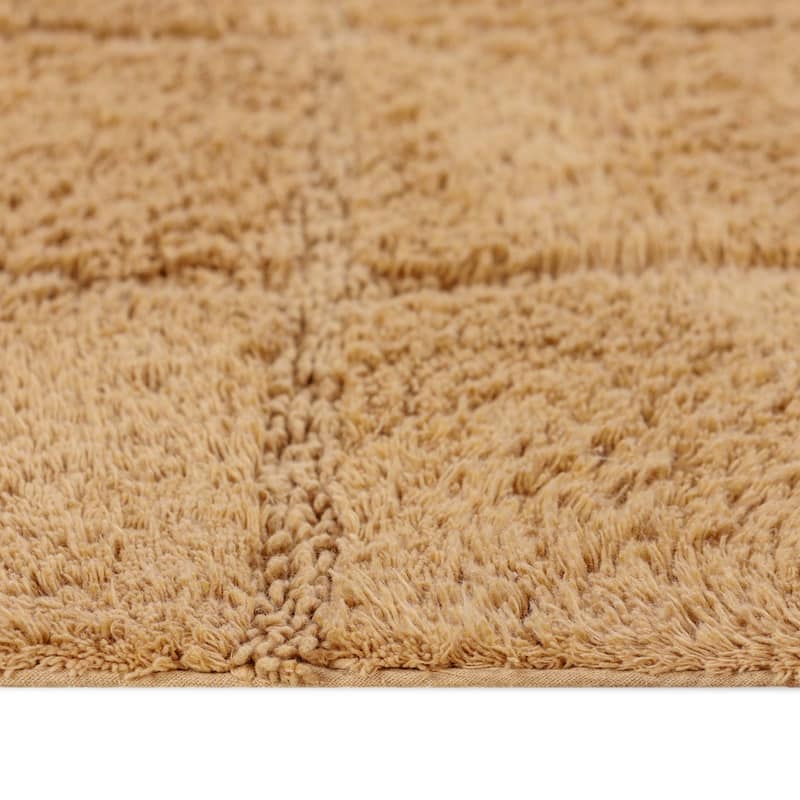 Superior Cotton Checkered 2-piece Non-skid Bath Rug Set