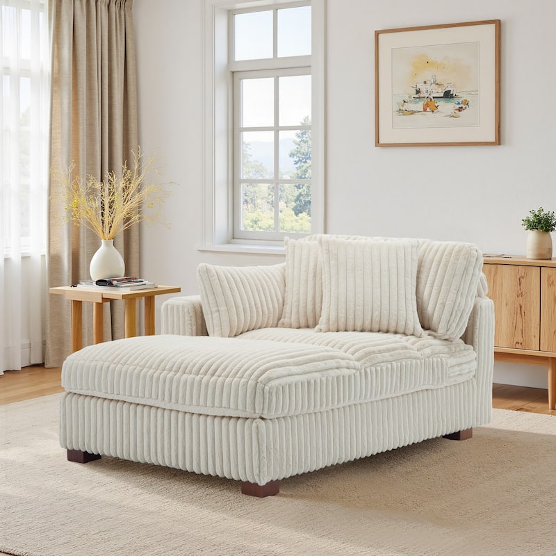 Modern Indoor Chaise Lounge Couch with Pillows