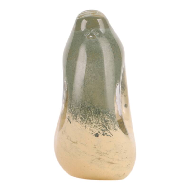 Artistic Glass Bird Statue with Hollow Center - Green