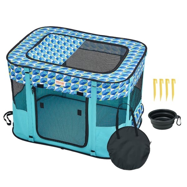 VEVOR Foldable Pet Playpen with Storage bag for Indoor Outdoor Travel Camping