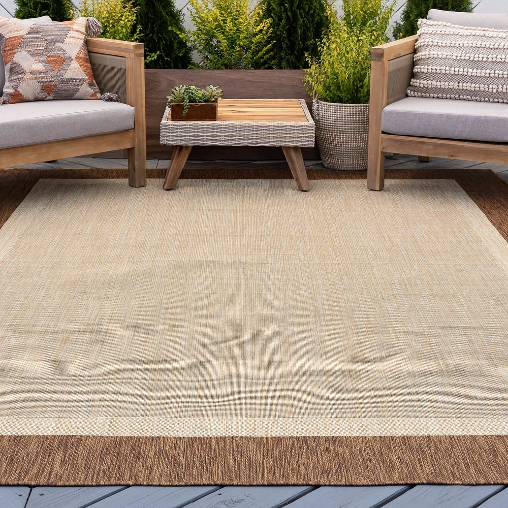 Exo Coastal Border Indoor/Outdoor Area Rug
