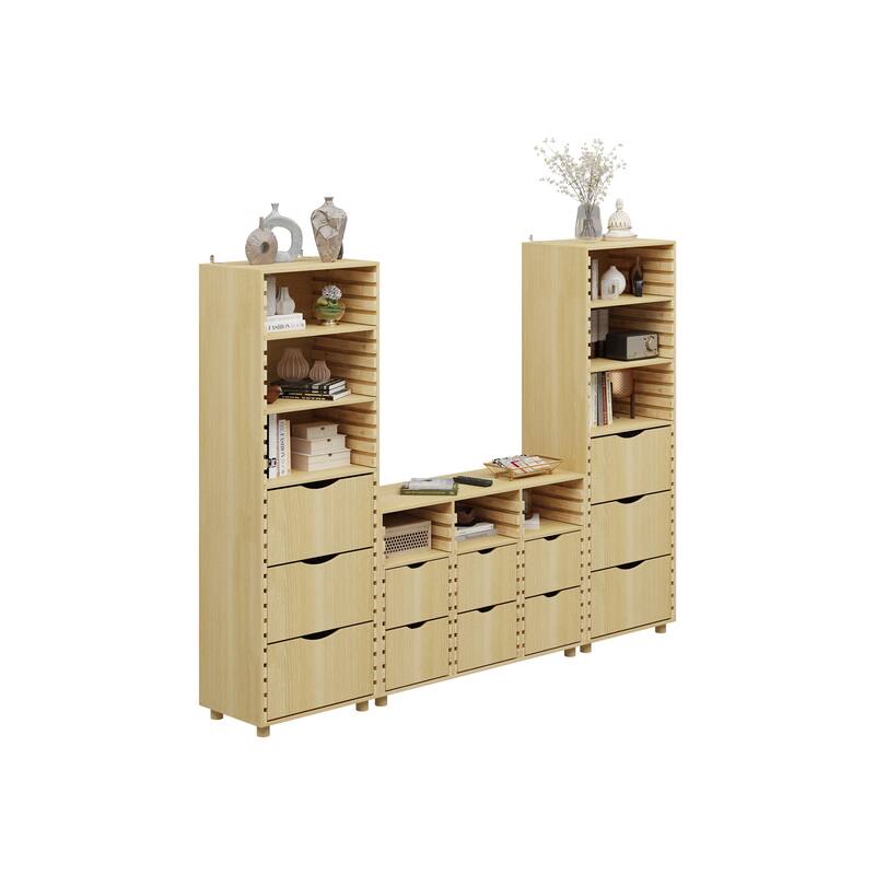 Entertainment Combo Units 2 Storage Cabinets and TV Stand Console Sets