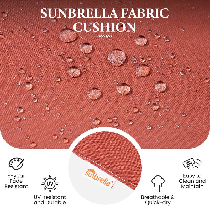 Outdoor Indoor Patio Bar Stools Aluminum Swivel Bar Chair with Sunbrella Cushion