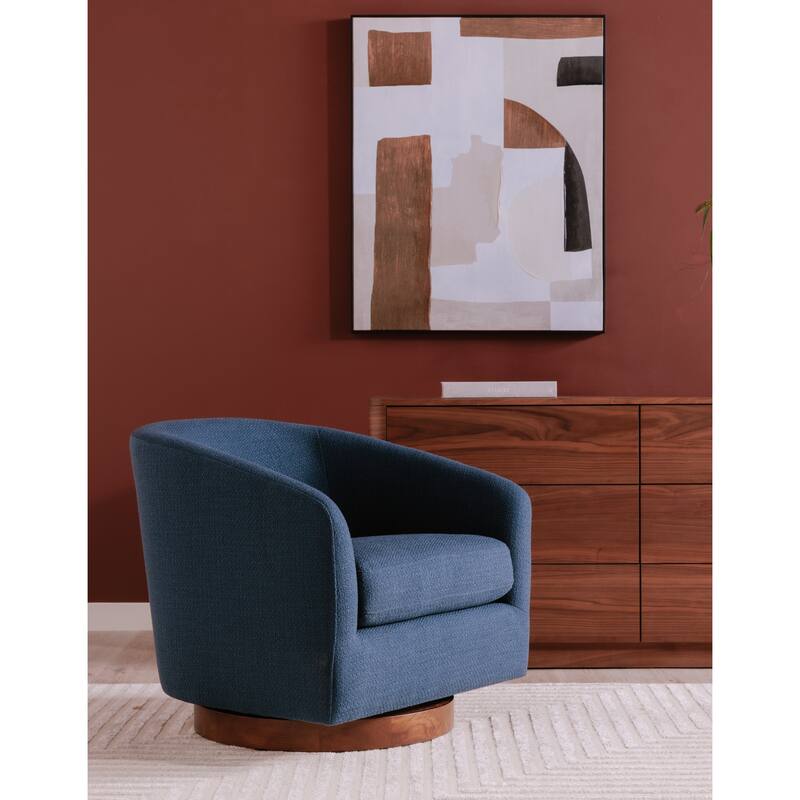 NADAAL STUDIOS Grayson, Accent Chair Polyester and Acrylic Upholstery Solid Wood and Plywood Construction, Splashed White