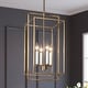 preview thumbnail 13 of 13, Dilley Modern Gold 4-Light Lantern Chandelier Island Pendant Lights for Kitchen Island