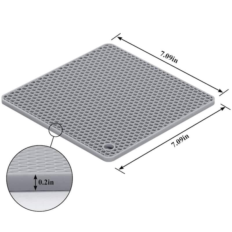 4 Pcs Silicone Trivets Mats for Hot Dishes, Pots and Pans, Hot Pads for Kitchen, Non Slip Heat Resistant Mat