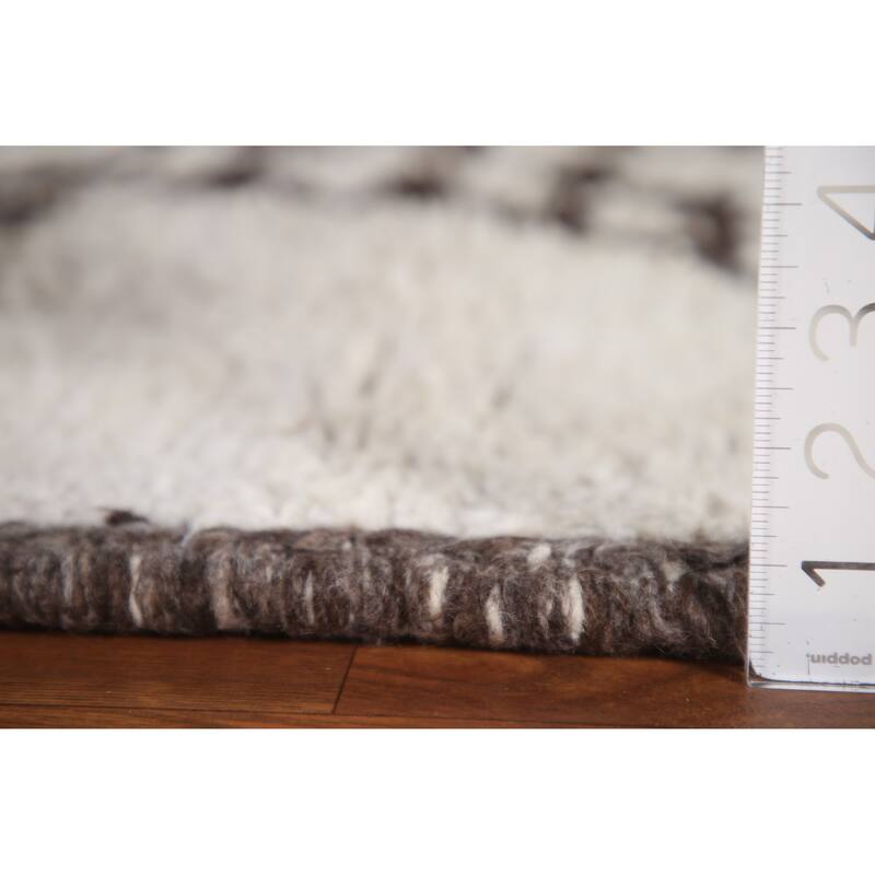 Ivory Anatolian Turkish Runner Rug Handmade Wool Carpet - 3'3"x 11'1"