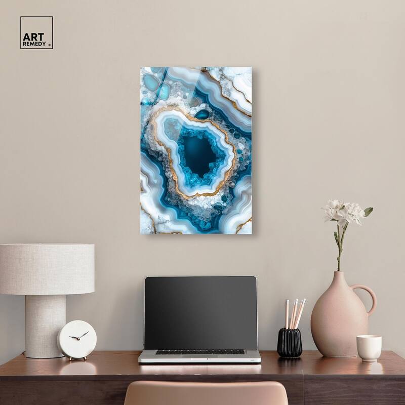 Gilded Geode Eye I Acrylic by Art Remedy, Ready to Hang