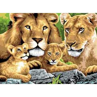 Pride Of Lions Junior Large Paint By Number Kit 15 25 X11 25 Overstock 20664295