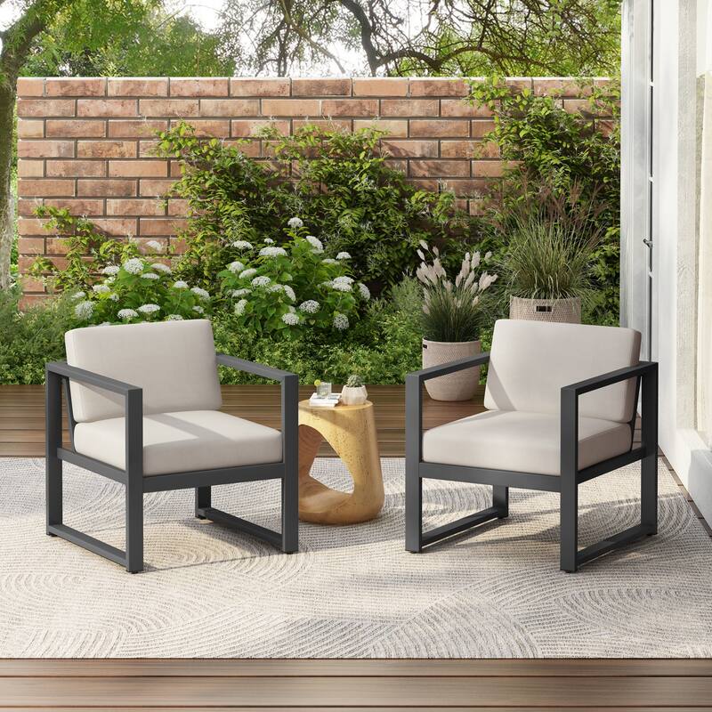 Navan Outdoor Patio Club Chair (Excluding the table)