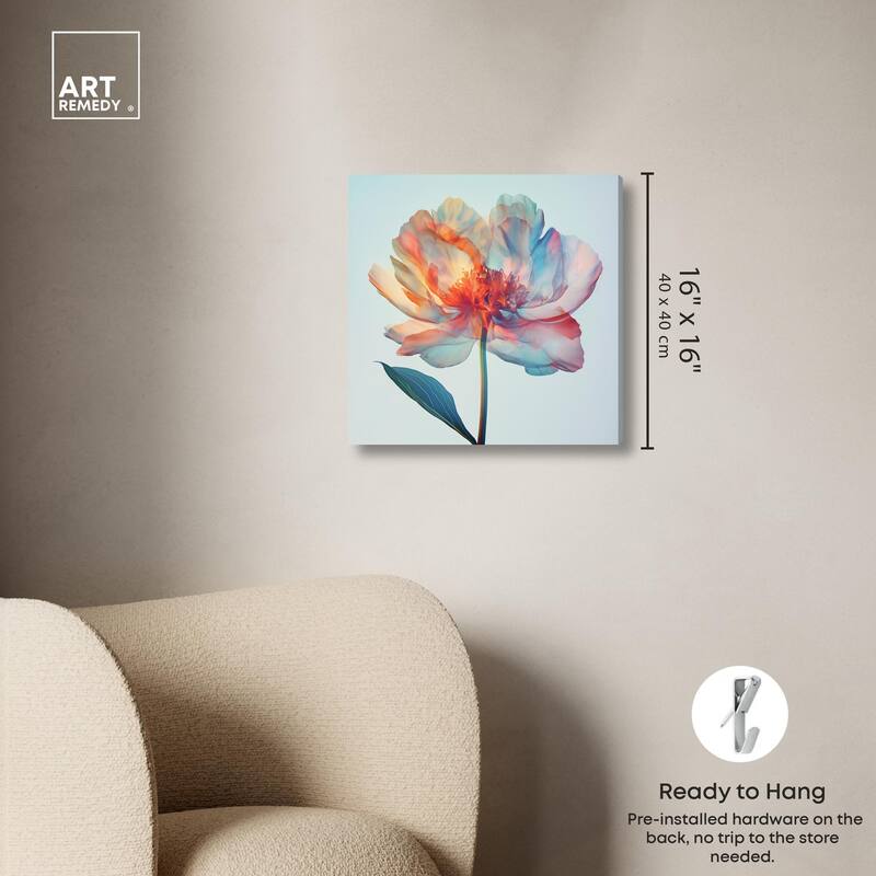 Peony Phases Canvas by Art Remedy, Gallery Wrapped