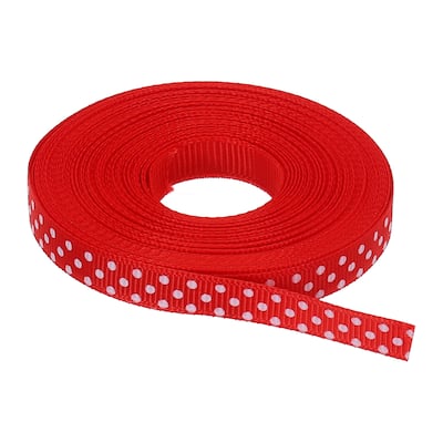 Grosgrain Ribbons with White Dots Ribbon Bow Decoration
