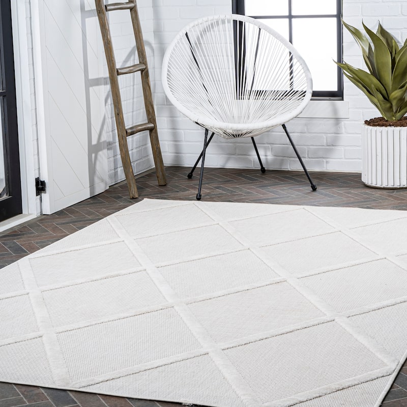 JONATHAN Y Talaia Diamond Trellis Indoor/Outdoor Area Rug