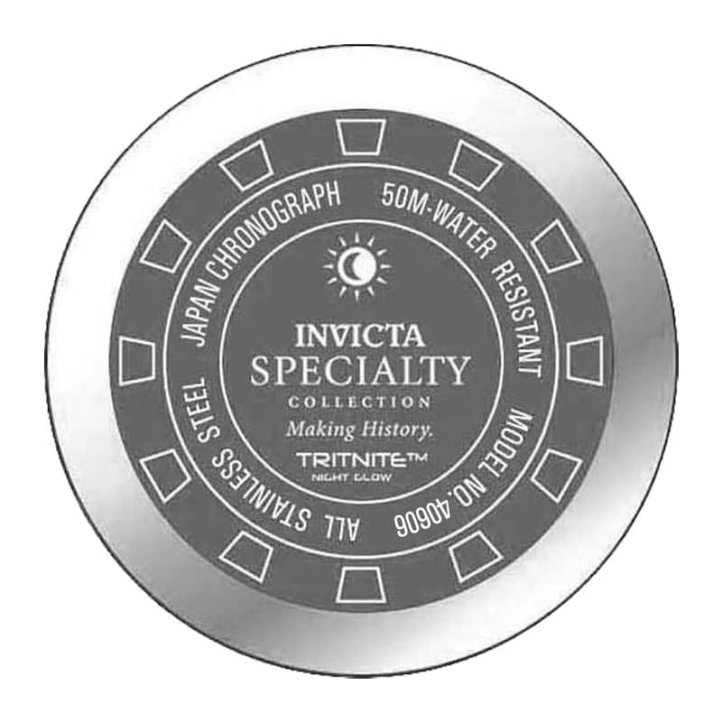 Invicta Men's 40606 Specialty Quartz Chronograph Black Dial Watch