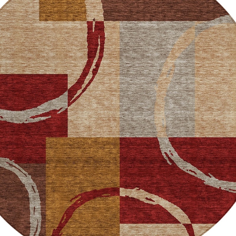 HomeRoots Geometric Modern Rectangle Outdoor Rug