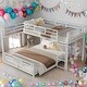 preview thumbnail 15 of 25, 2 In 1 Metal Twin over Full L-shaped Bunk Bed With Safety Guaranteed