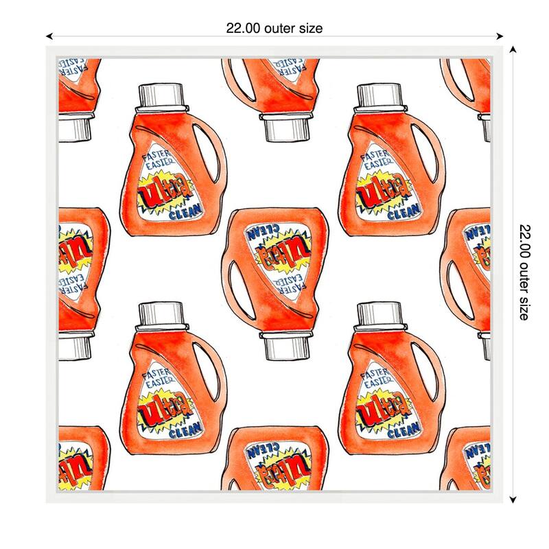 Out to Dry Collection F by Jennifer Paxton Parker Framed Canvas Wall Art Print - 22 x 22 in - White