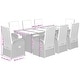 preview thumbnail 4 of 22, vidaXL 7/9/11 Piece Patio Dining Set with Cushions Gray Poly Rattan - 22.4" x 27.2" x 41.7"