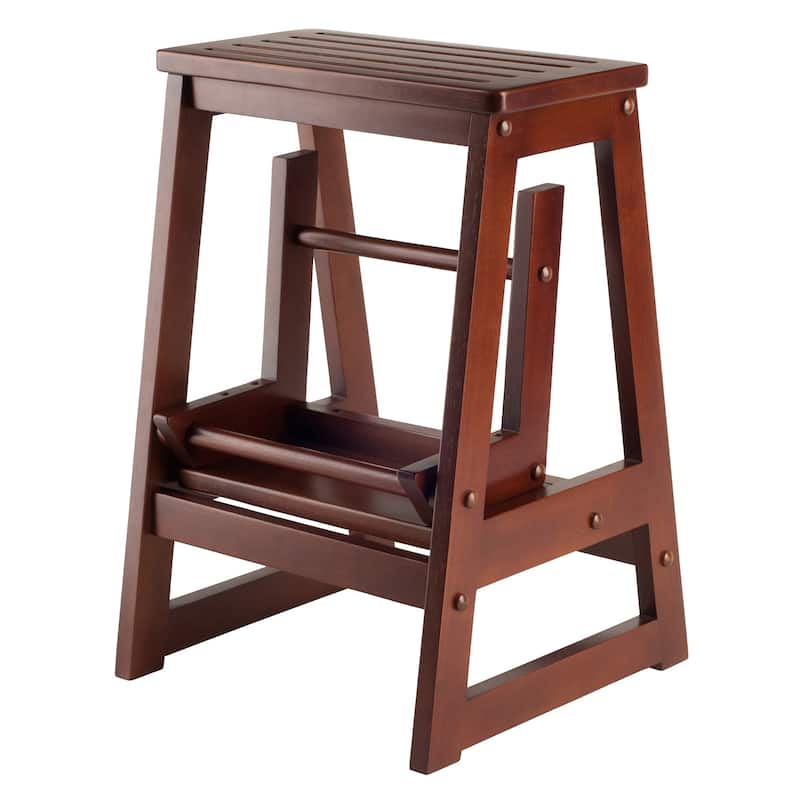 21.5" Solid Brown Wood Ascend Step Stool
