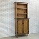 preview thumbnail 21 of 29, 78-inch Tall Lodge Style China Cabinet with 3 Display Shelves, 2 Doors, and 4 Legs