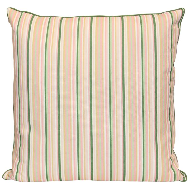 StyleCraft Tamara Day for StyleCraft Soft Stripe Pillow - 24" x 24" - Multicolor, Soft Sage