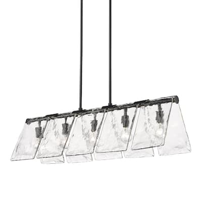 Golden Lighting 6072-LP Serenity 5 Light 11" Wide Linear Pendant