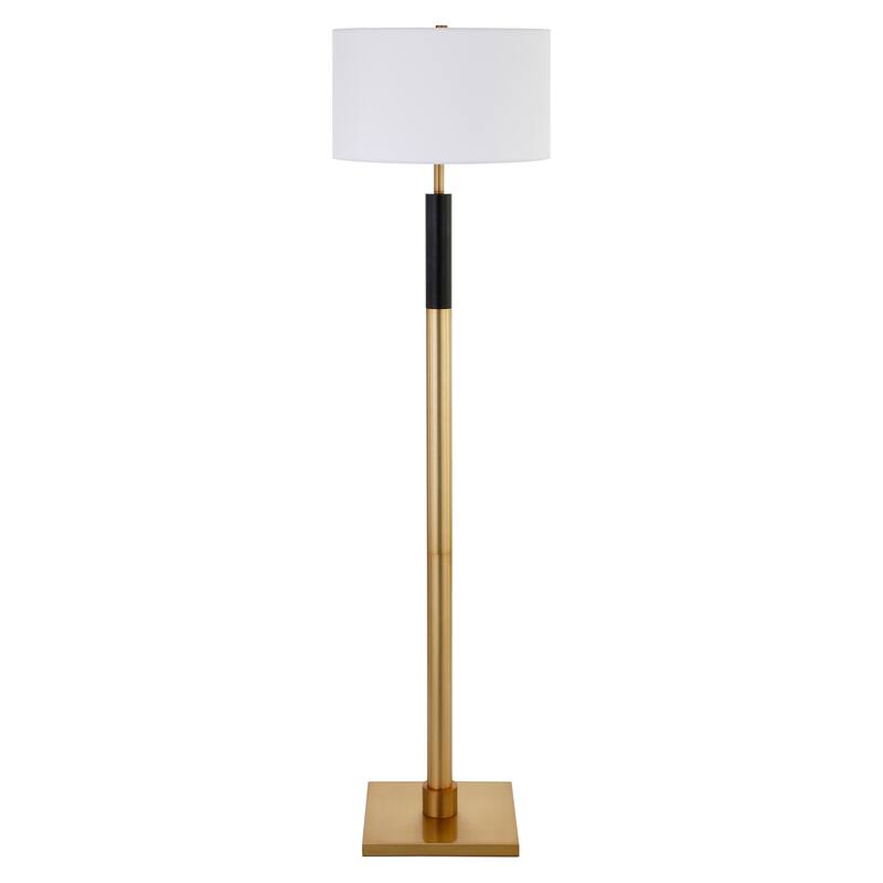 Teagan Two-Tone Brass and Black Floor Lamp