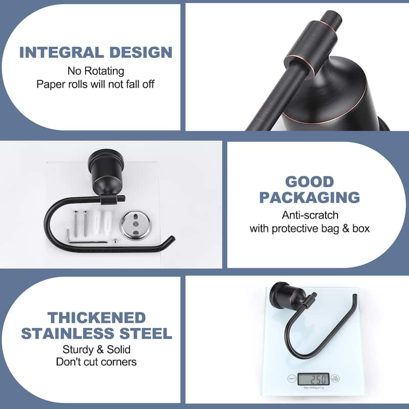 WOWOW Wall-Mounted Stainless Steel Bathroom Toilet Paper Holder