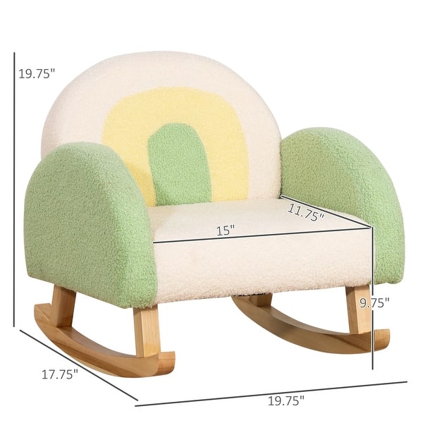dimension image slide 1 of 2, Kids Sofa, Rocking Toddle Sofa Chair, Gift for 18-36 months