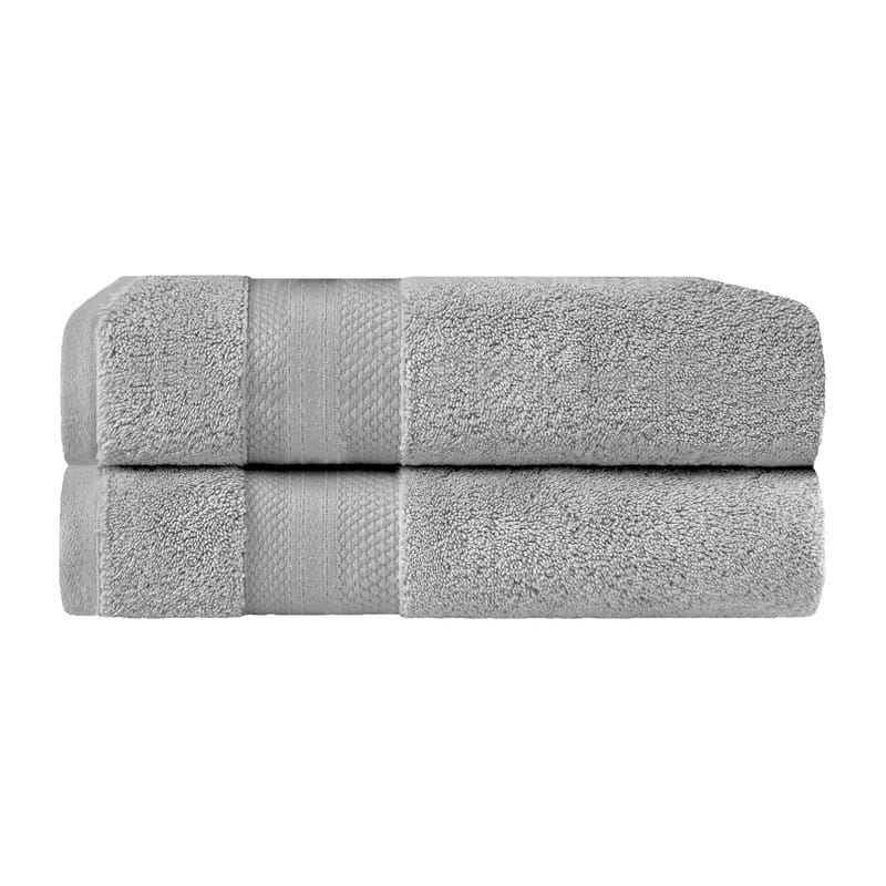 Superior Turkish Cotton Solid Heavyweight Bath Sheet Set of 2
