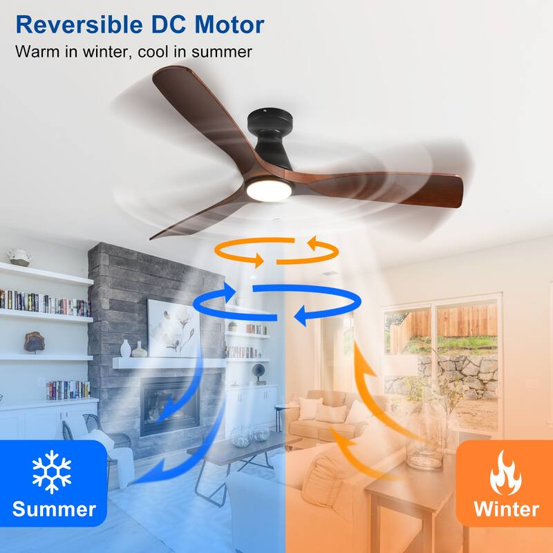 Ceiling Fans with Lights and APP: Flush Mount Low Profile Ceiling Fan for Bedroom - Dimmable Indoor Outdoor Fan