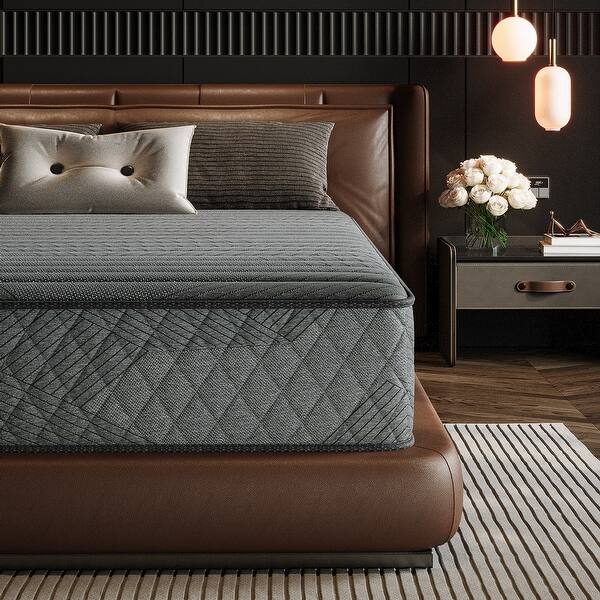 Babo Care 8"T/TXL 12"F/Q/K Cooling Medium Hybrid Memory Foam Mattress In a Box