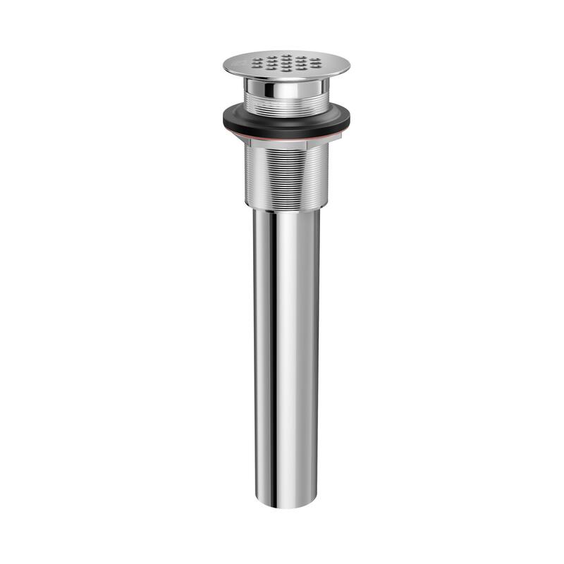 Jones Stephens D70105 Chrome Commercial GRID Drain L/ O/FLOW HOLES - Chrome Plated - Chrome Plated