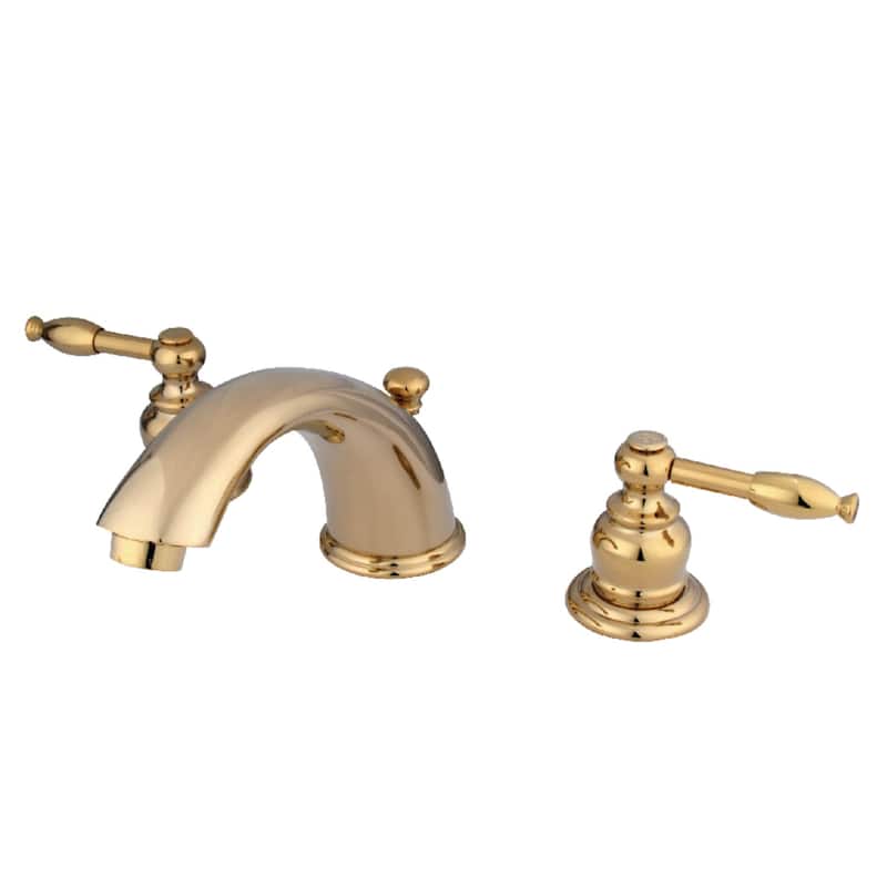 Kingston Brass Magellan Widespread Bathroom Faucet with Pop-Up Drain - Polished Brass