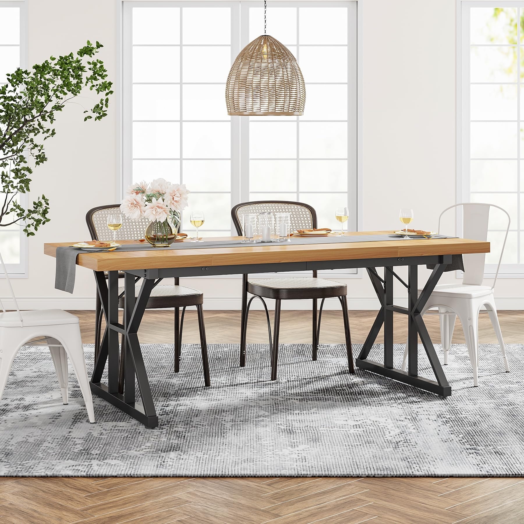 6 person farmhouse hotsell table
