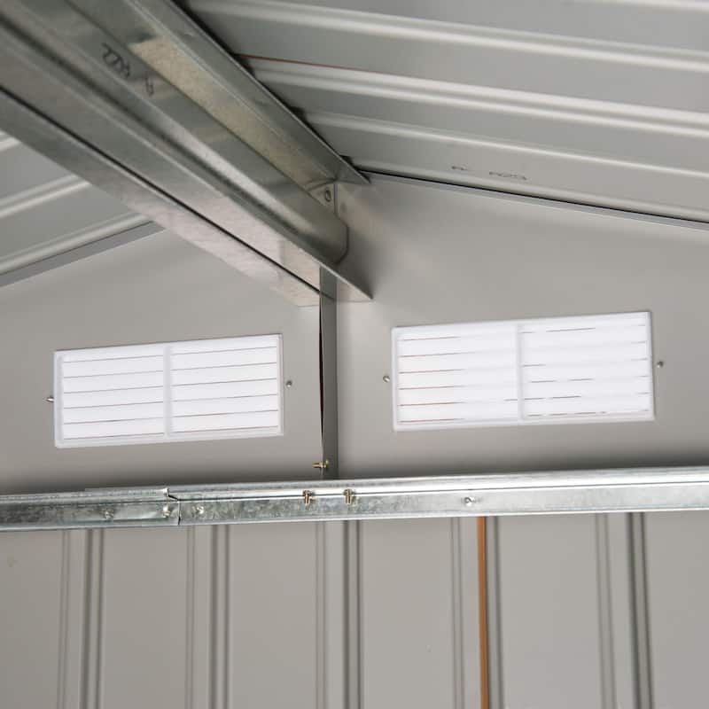 Outsunny 7'x4' Metal Outdoor Shed Organizer & Garden Storage with 4 Vents for Airflow & 2 Easy Sliding Doors