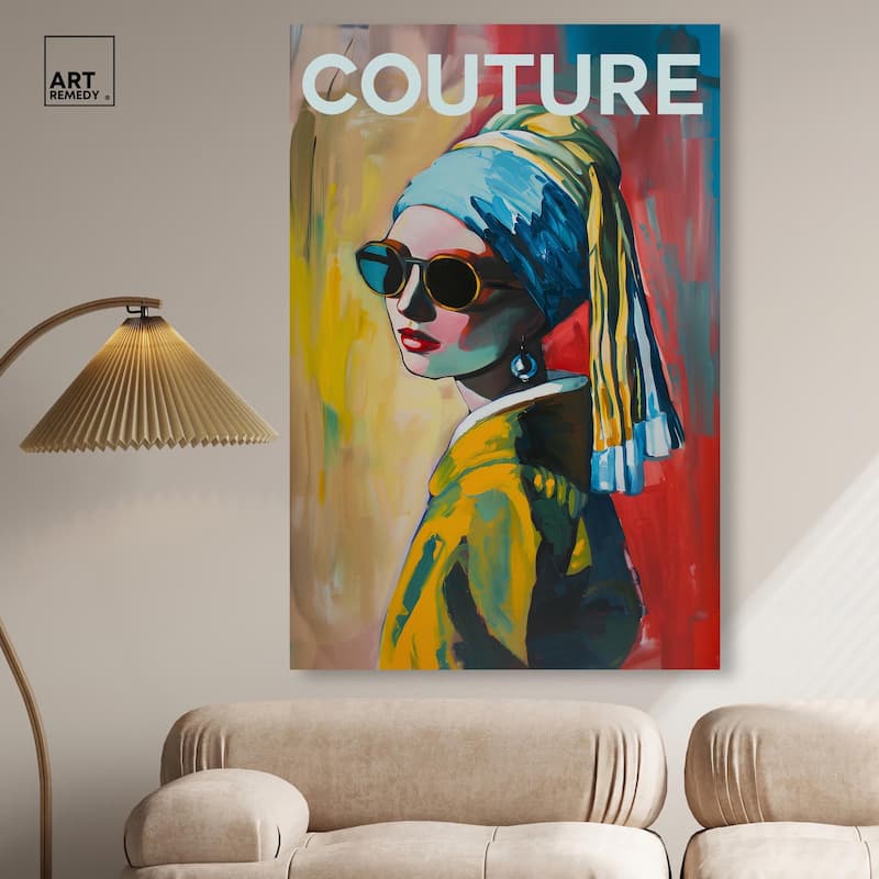 Pearl Earring Cover Canvas by Art Remedy, Gallery Wrapped